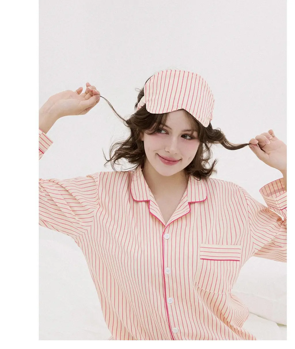 [해원 PICK] 도씨 실크핏 러브썸 긴팔 커플 잠옷 세트 상세페이지 12